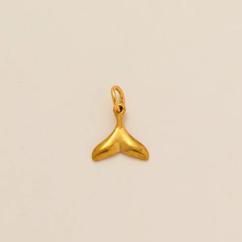 Minimalist Gold Plated Brass Pendant Necklace with Heart Moon Star Butterfly and Floral Design