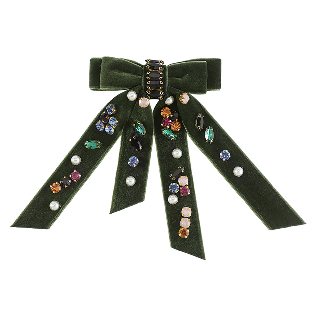 Pinza para el pelo de primavera de terciopelo y diamantes de imitación con forma de mariposa para mujer - Diseño geométrico, hecha a mano, estilo dulce y moderno, tendencia individual