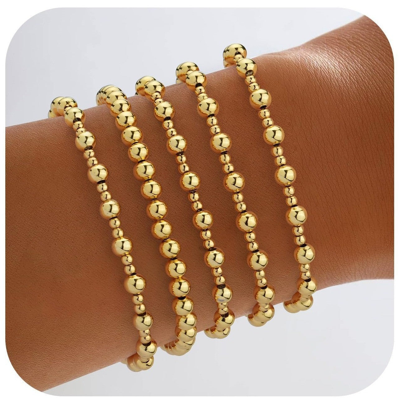 Bohemian Minimalist Geometric Hematite Beaded Bracelet for Women