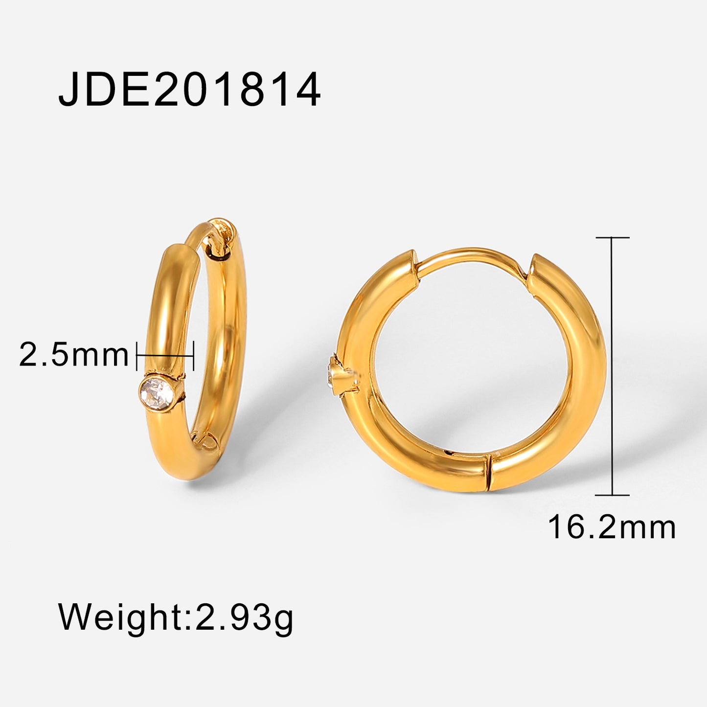 Minimalist Luxury Geometric Square Titanium Steel PVD Plated Earrings for Women