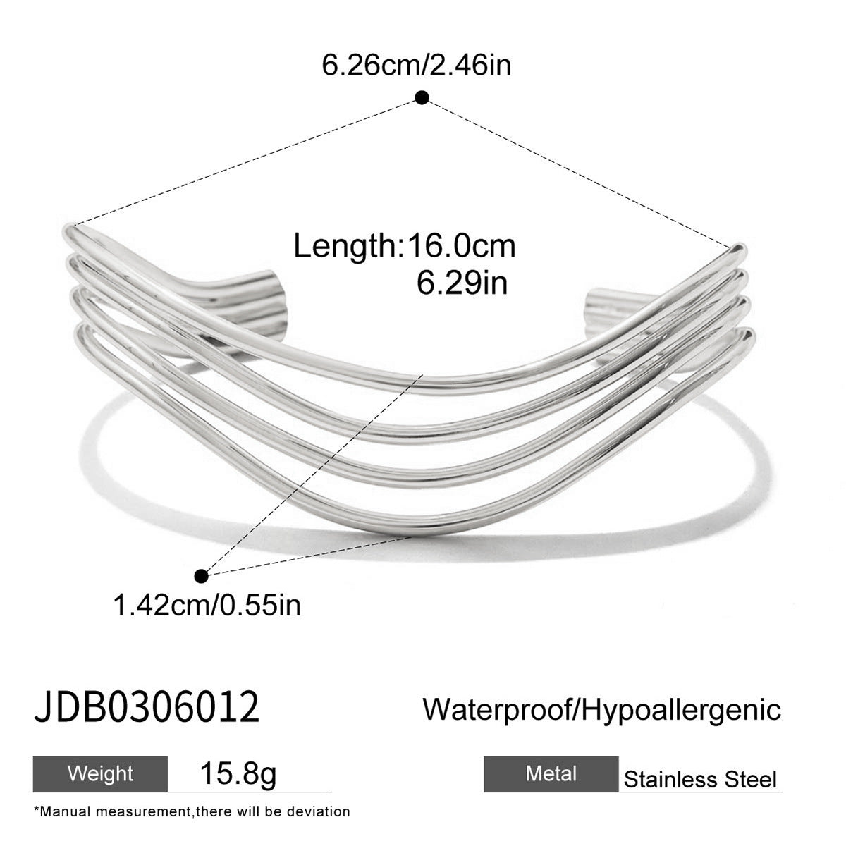 Elegante pulsera de acero inoxidable con lazo para mujer con acabado chapado, diseño geométrico, a la moda para la oficina