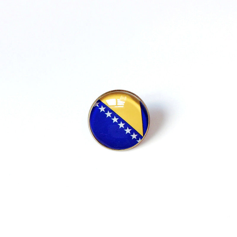 Pin de Solapa de Aleación Esmaltado Personalizado con Diseño de Bandera del Mundo para Hombres y Mujeres