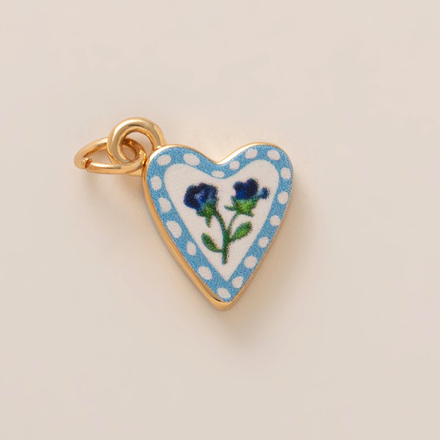 Minimalist Sweet Brass Plated Butterfly Heart Flower Charm Bar
