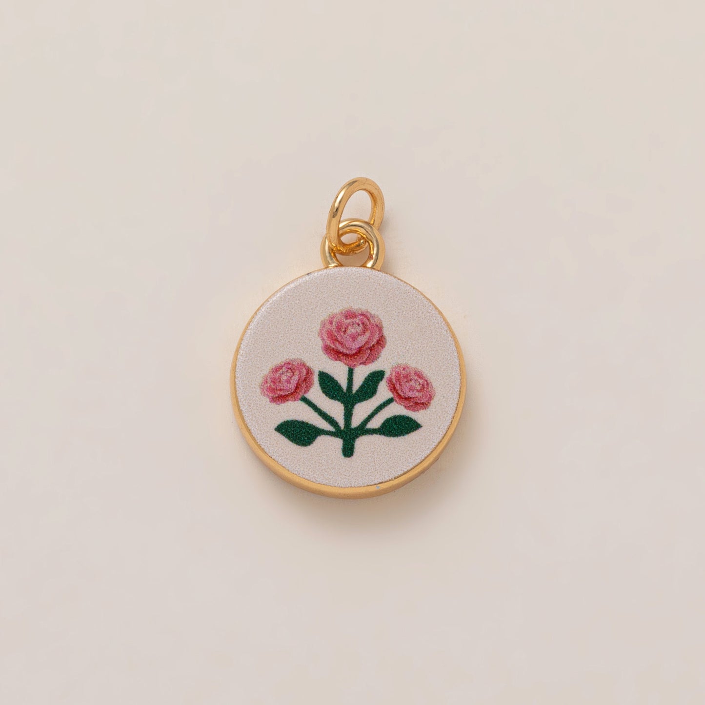 Minimalist Sweet Brass Plated Butterfly Heart Flower Charm Bar