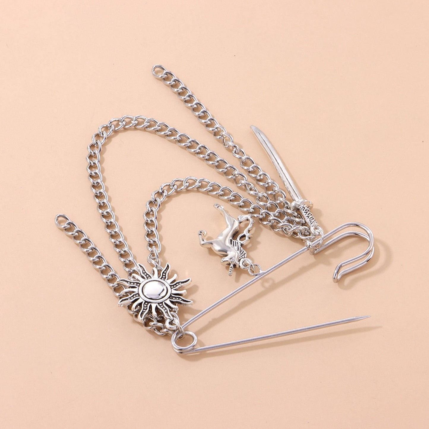 Punk Animal Alloy Brooch Fashionable Unisex Pin Jewelry for Men Women