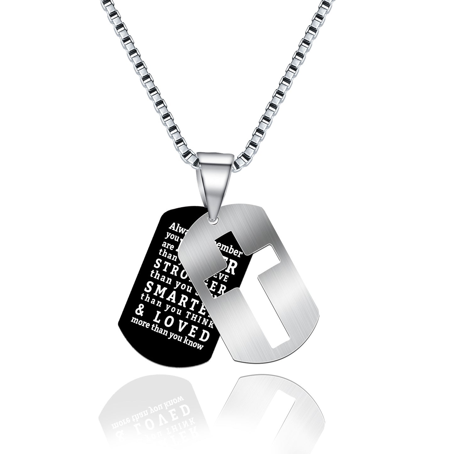 Minimalist Geometric Cross Pendant Necklace in Stainless Steel with Polished Titanium Steel Charm for Unisex Daily Wear