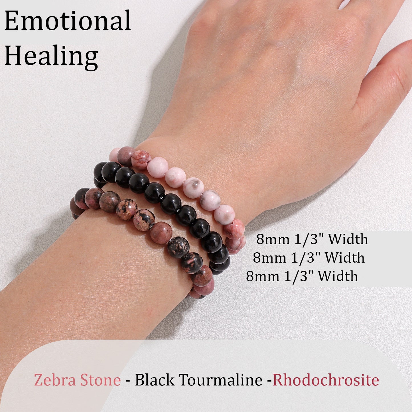 Vintage Geometric Agate Beaded Bracelet Set Unisex