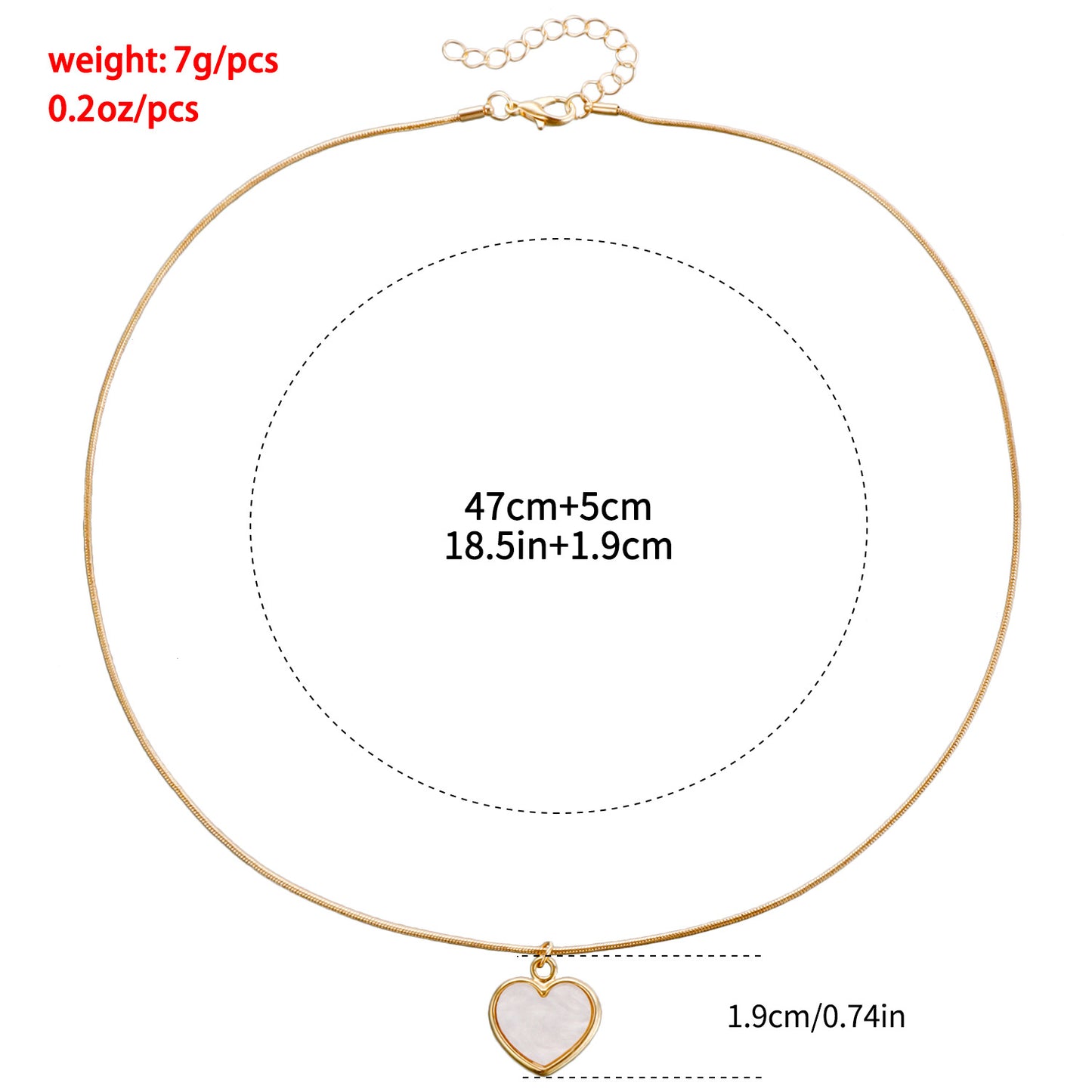 Vintage Heart-Shaped Electroplated Metal Necklace with Snake Chain for Women