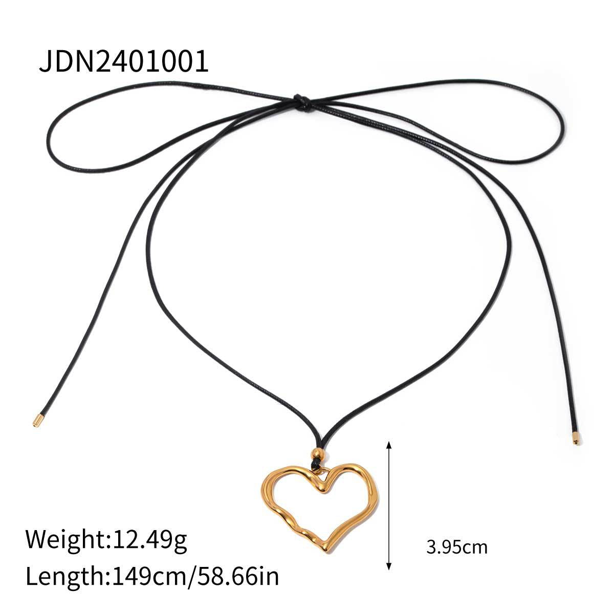 Trendy Ins Style 18K Gold Plated Stainless Steel Curved Tube Circle Pendant Necklace Unisex