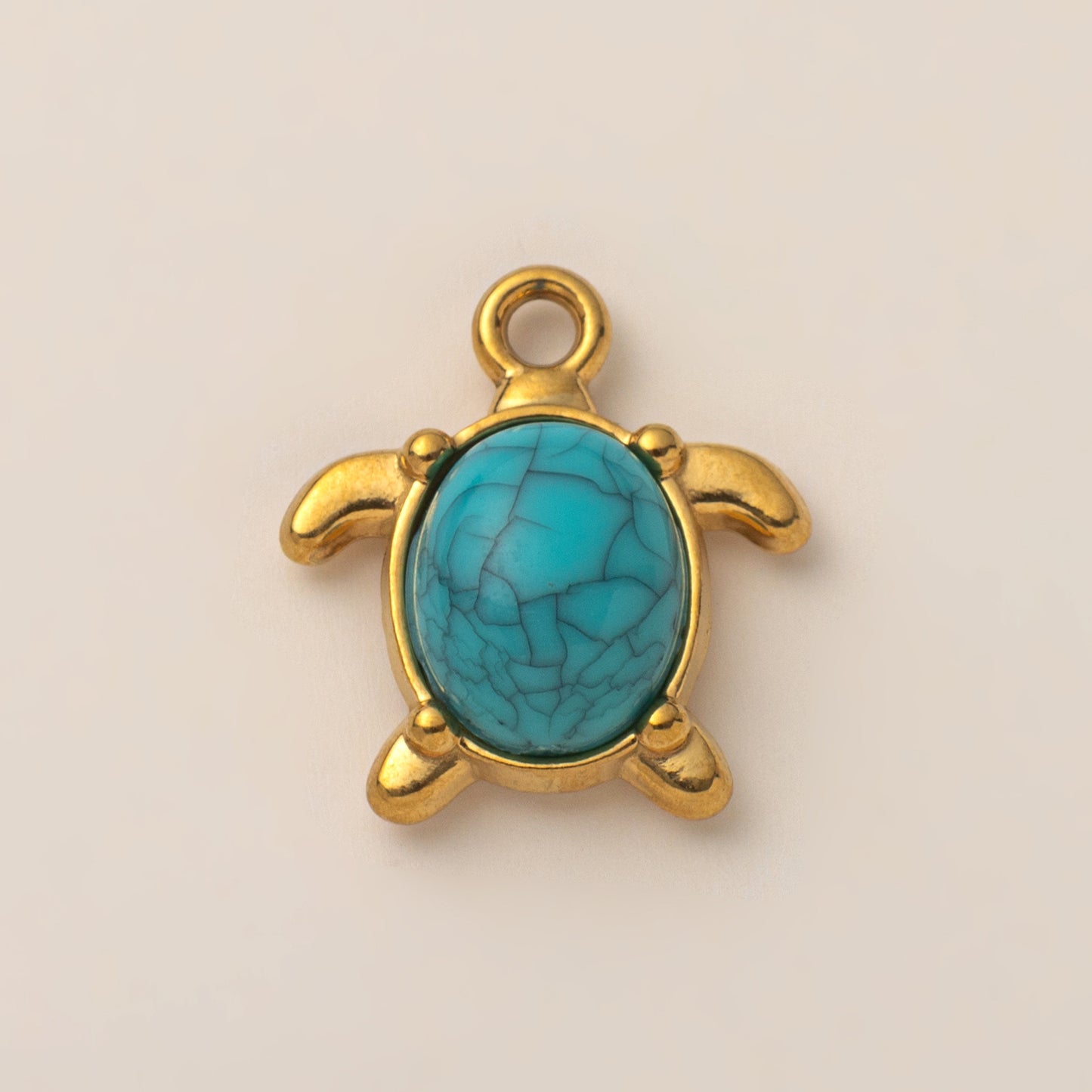 Vintage Geometric Stainless Steel 18K Gold Plated PVD DIY Charm Bar Pendant