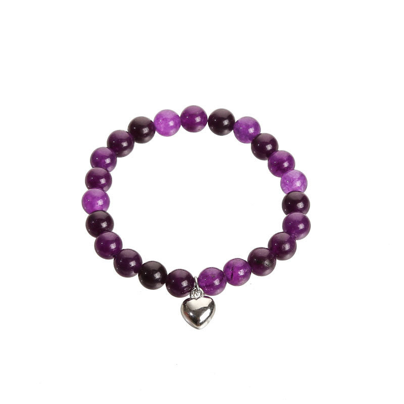 Elegant 8mm Pink Zebra Agate Beaded Bracelet with Rhinestone Inlay Unisex Geometric Jewelry