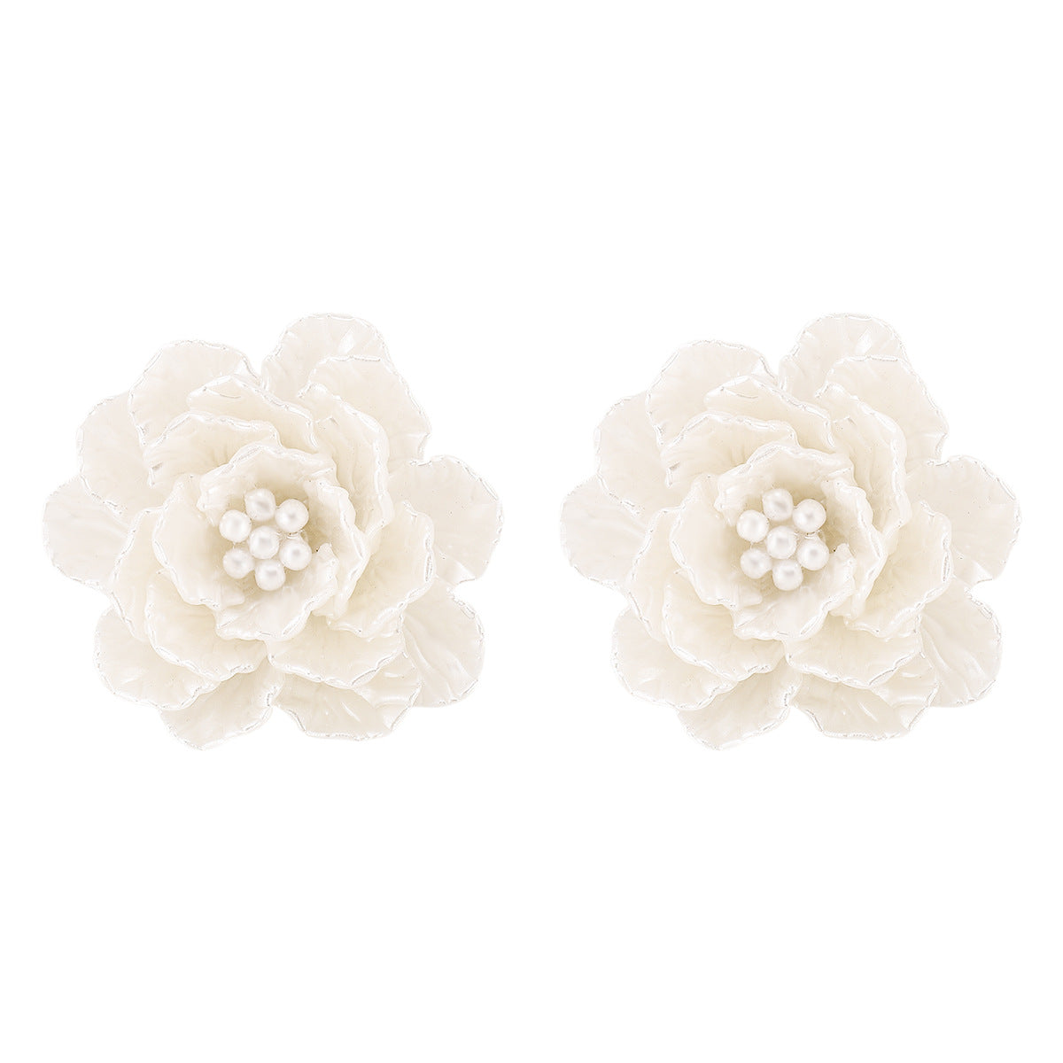 Pendientes de resina con diseño floral de lujo y varias capas tejidas a mano para mujer