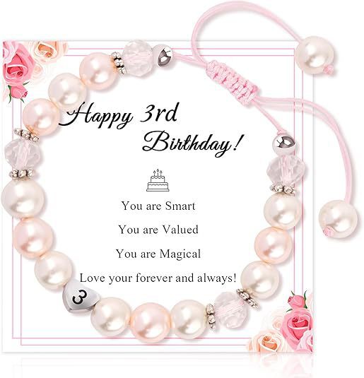 Sweet Pink Pearl Butterfly Letter Charm Bracelet for Women