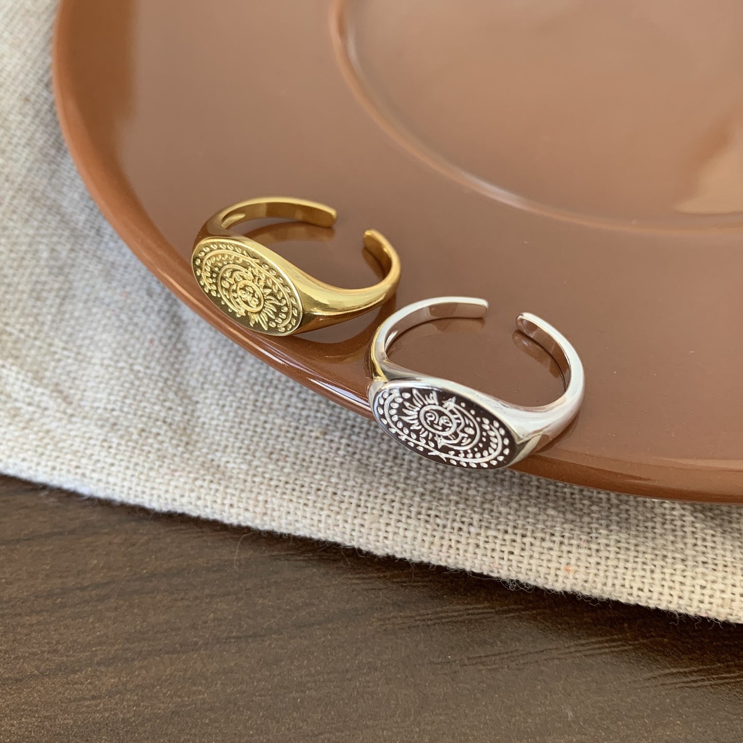 Korean Style 925 Sterling Silver Vintage Heart Ring Minimalist Trendy Women's Jewelry