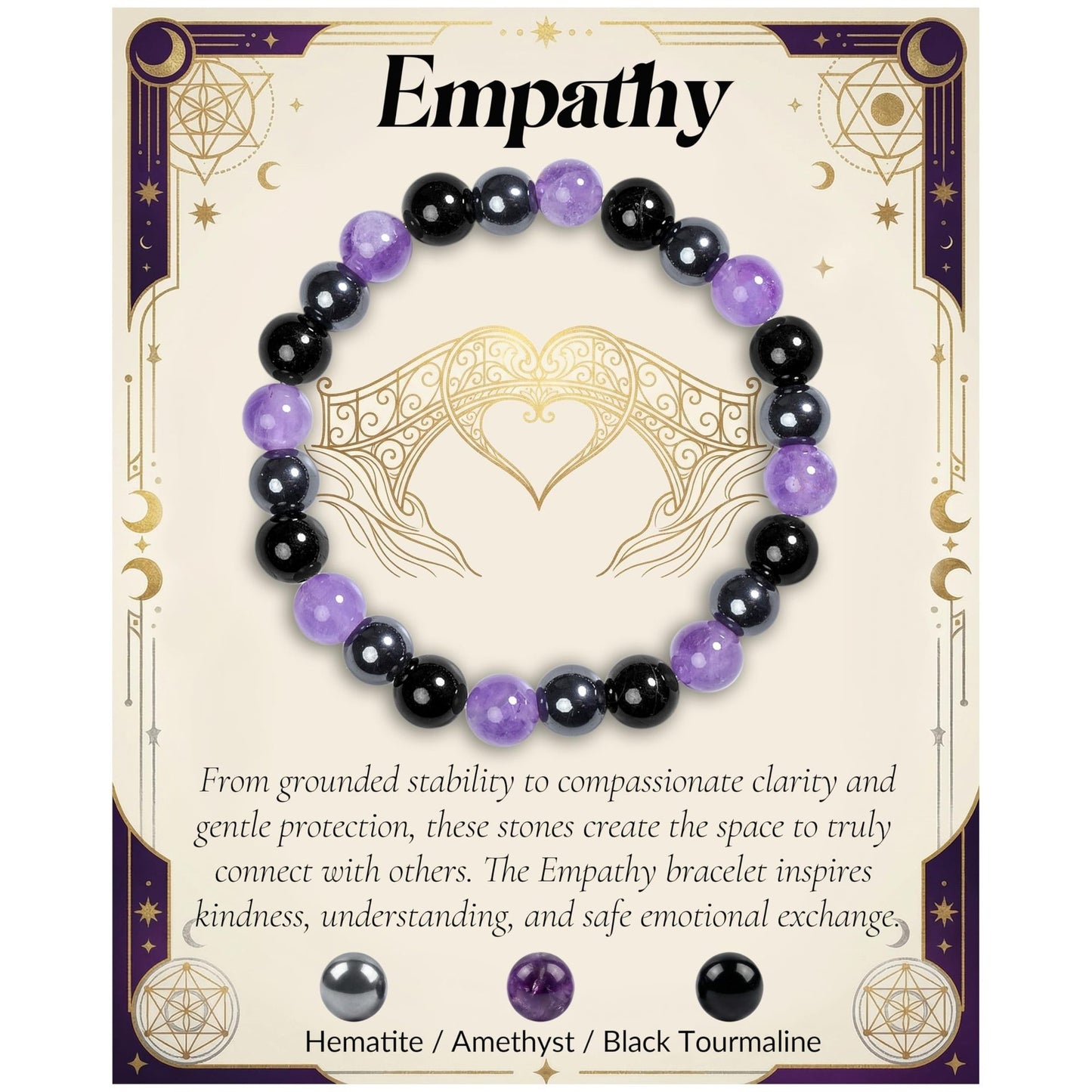 Elegant Round Natural Crystal Beaded Stretch Bracelet Unisex Fashion Jewelry