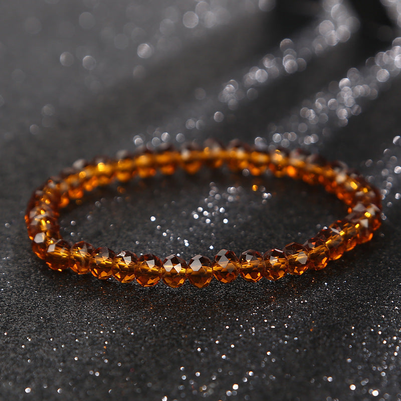 Sweet Minimalist Geometric Round Crystal Bracelet for Women