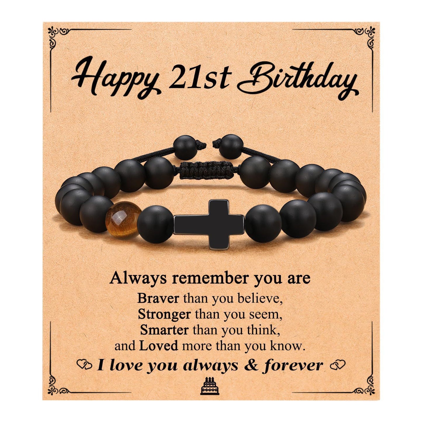 Minimalist Matte Tiger Eye Obsidian Geometric Round Beaded Bracelet for Men