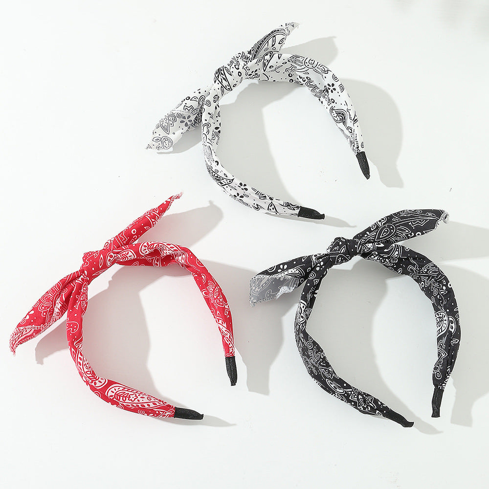 Cinta para el pelo minimalista en blanco y negro con diseño de lazo para niñas, estilo tutú retro, diadema ancha con diseño de corona alta