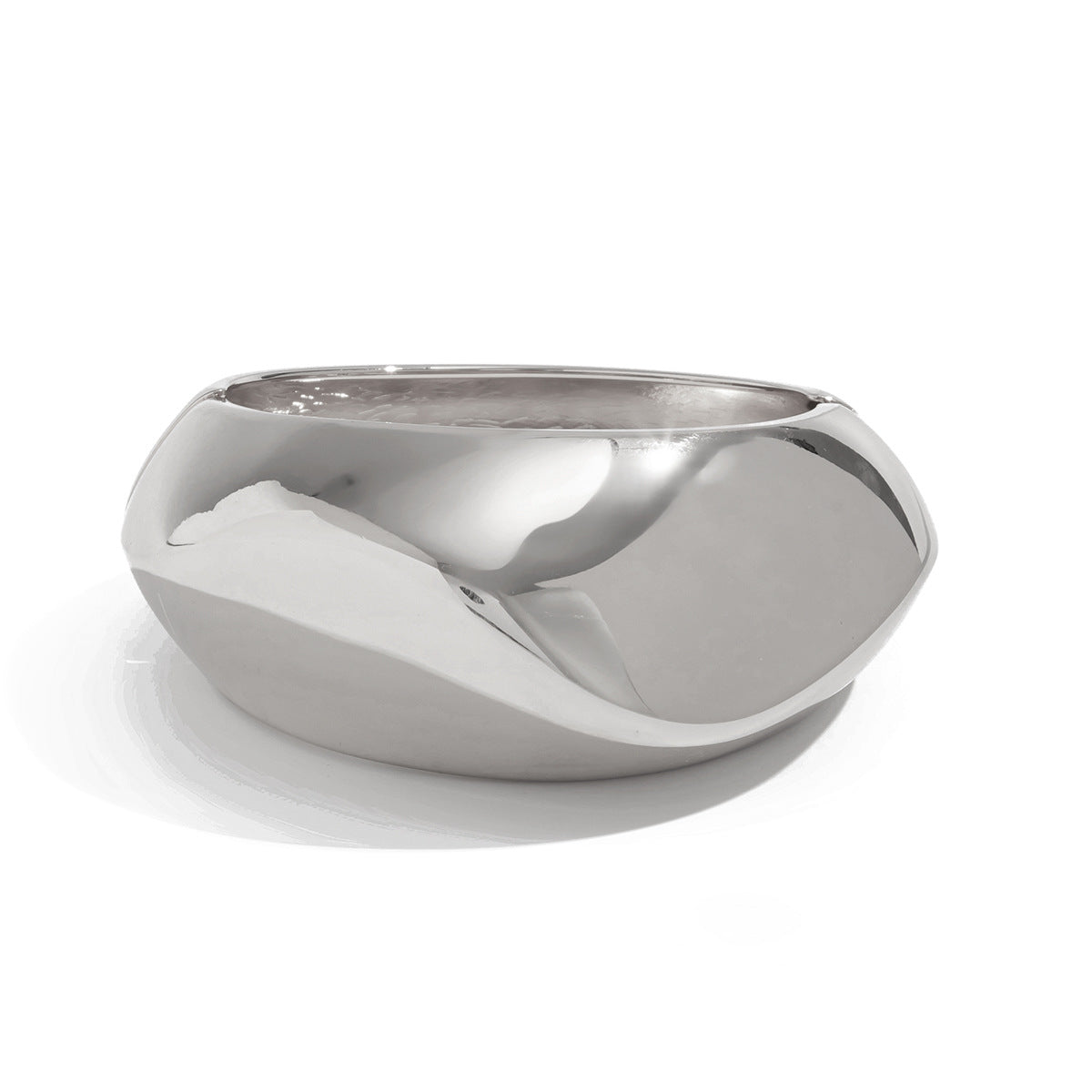 Luxury Geometric Teardrop Zinc Alloy Plated Wide Bracelet