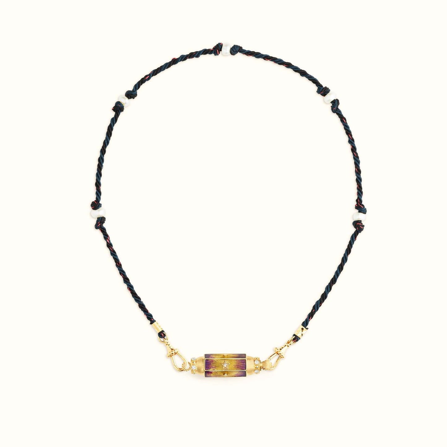 Collar Colgante de Tarot con Ojo y Estrella Geométrica Bohemio para Hombre en Cobre con Baño de Oro