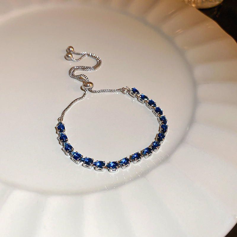 Luxury Elegant Geometric Alloy Plated Bracelet with Cubic Zirconia for Women