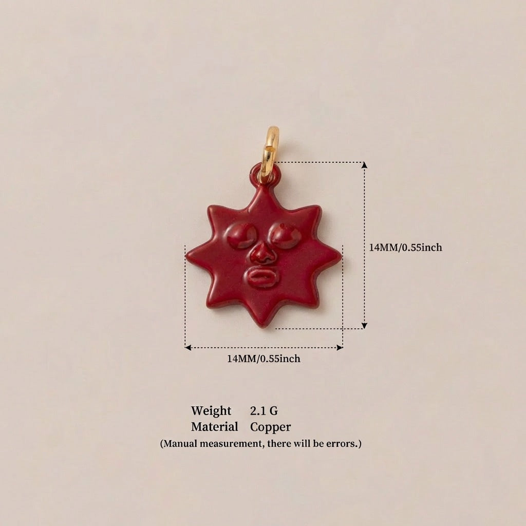 Casual Plated Brass Heart Charm Bar