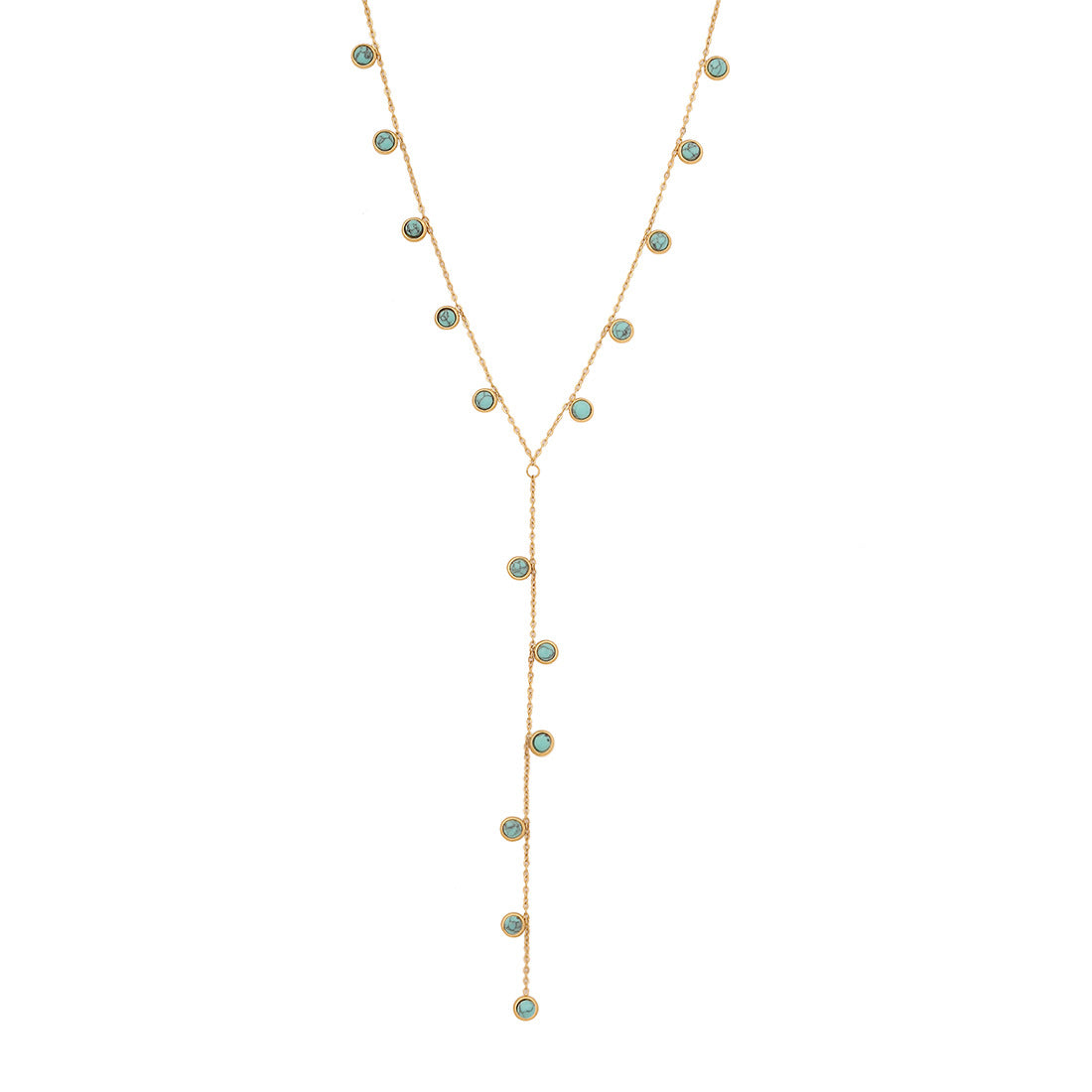 Fashion OL Heart-Shaped Y-Necklace in Stainless Steel with Plated Finish for Women