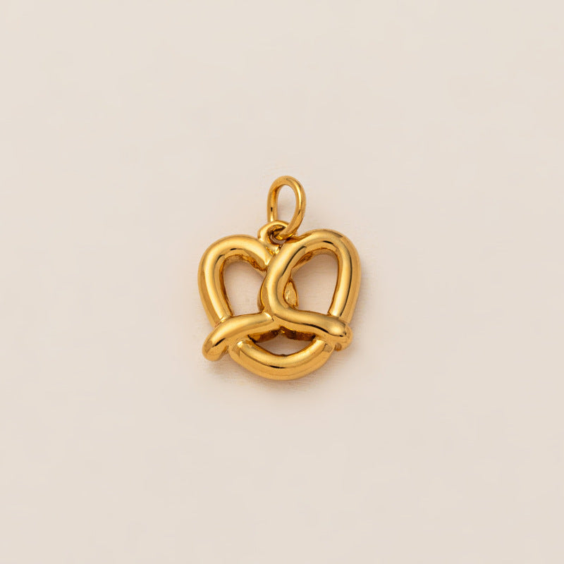 Vintage 18K Gold Plated Stainless Steel Pendant Charm Bar for Women