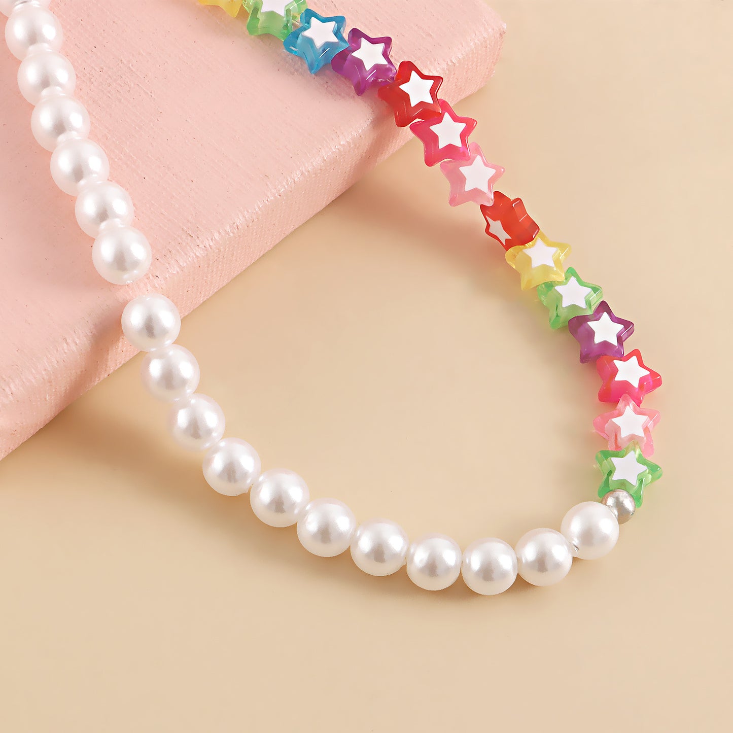 Fashionable Geometric Alloy Anklet for Women with Colorful Star Design, Minimalist Adjustable Foot Chain