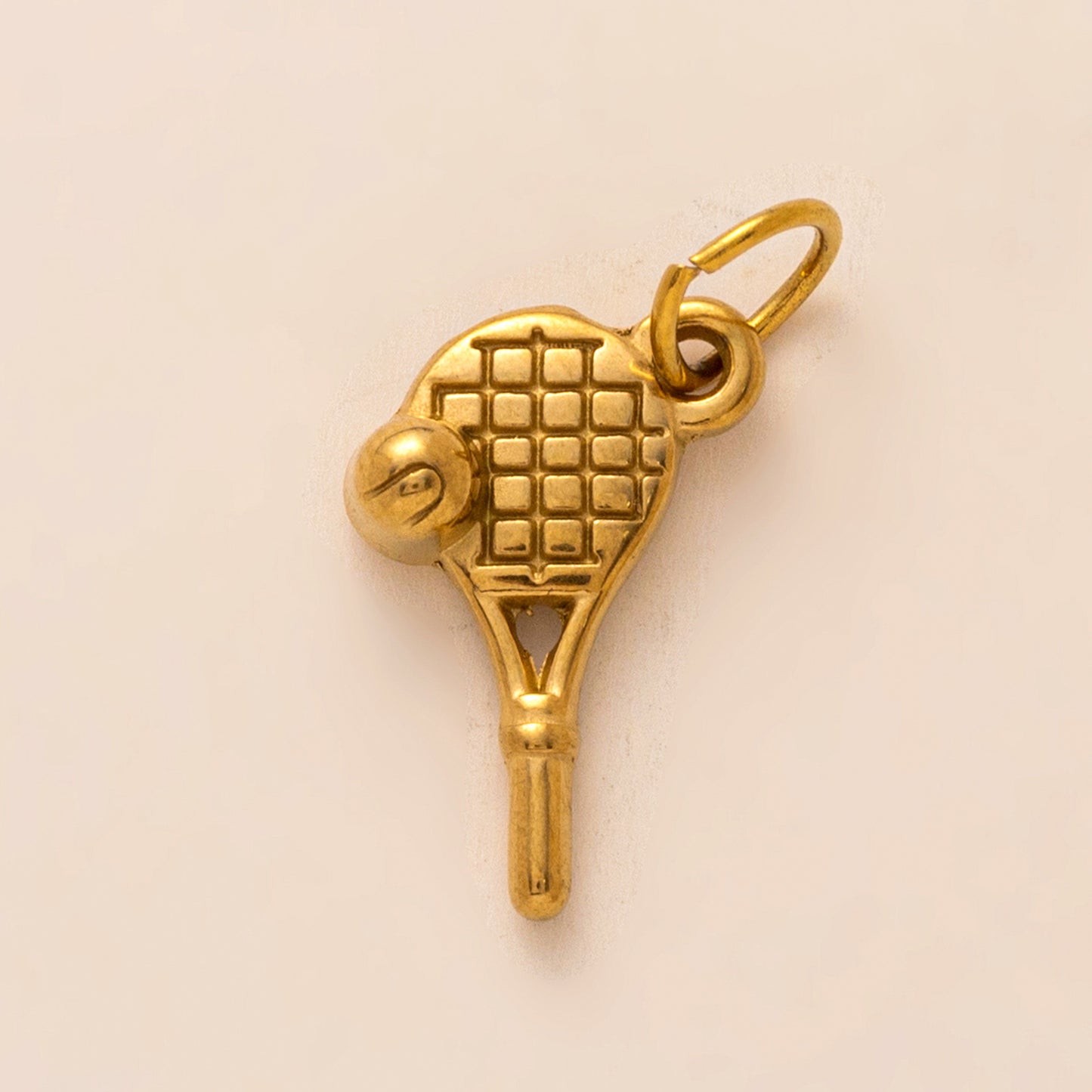 Vintage PVD 18K Gold Plated Stainless Steel Floral Fish Charm Bar