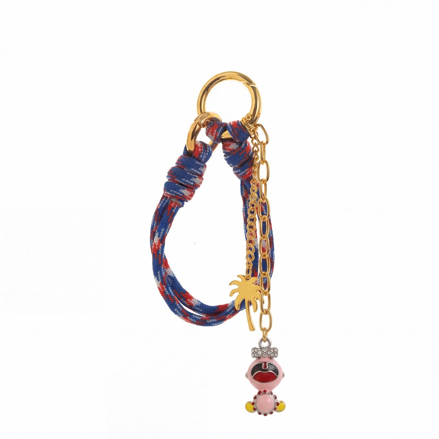 Sweet Colorful Acrylic Food Shape Bag Charm Keychain with Plated Finish