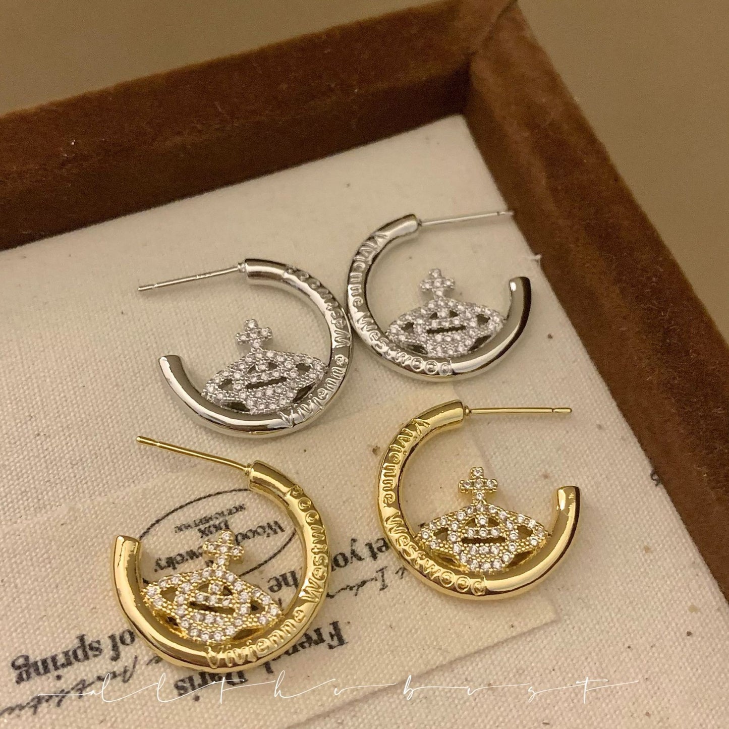 Minimalist C-Shaped Geometric Earrings for Women in Brass with 18K Gold Plating, Hypoallergenic Fashion Ear Studs