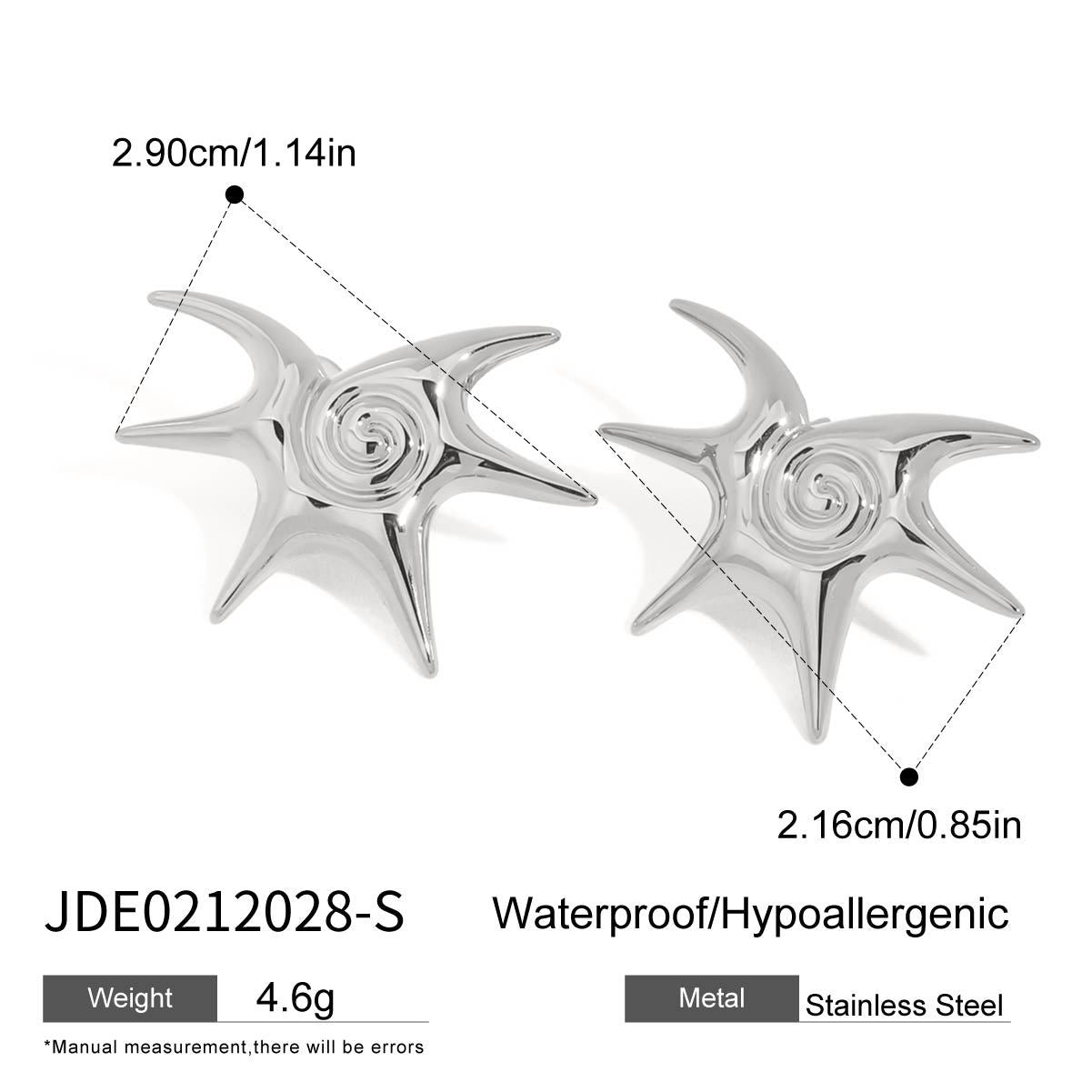 Elegant Geometric Titanium Steel Pendant Stainless Steel Plated Necklace and Earring Set for Women