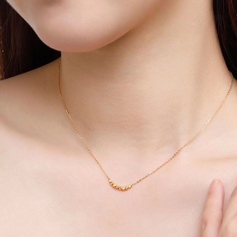 Geometric Square Stainless Steel Necklace for Women with Plated Finish and O-Chain