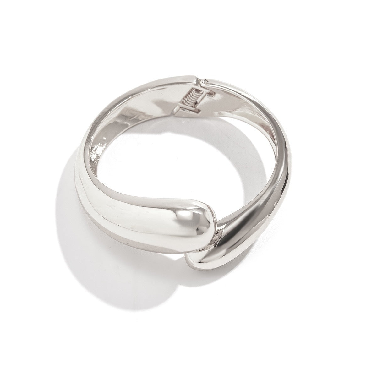 Fashion Polished Plated Geometric Teardrop Cuff Bracelet for Women