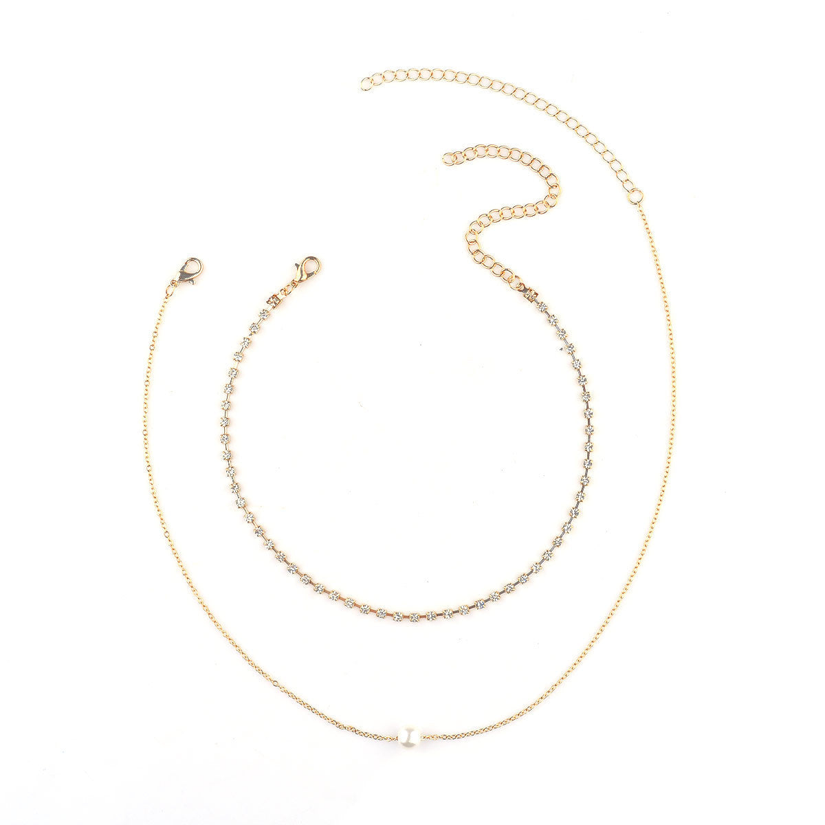 Multi-Layer Pearl Pendant Necklace for Women with Rhinestone Inlay Snake Bone Chain Tassel Detail Minimalist Letter Number Word Design Vintage Artistic Jewelry