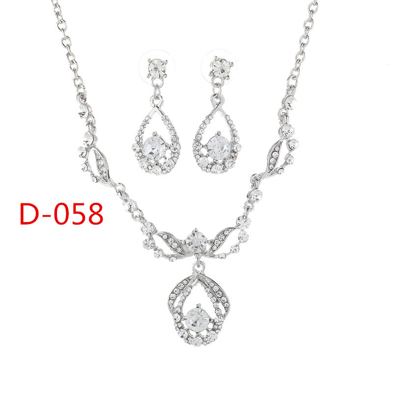 Minimalist Heart Teardrop Bell Pendant Necklace and Earrings Set in Alloy with Plated Finish for Women