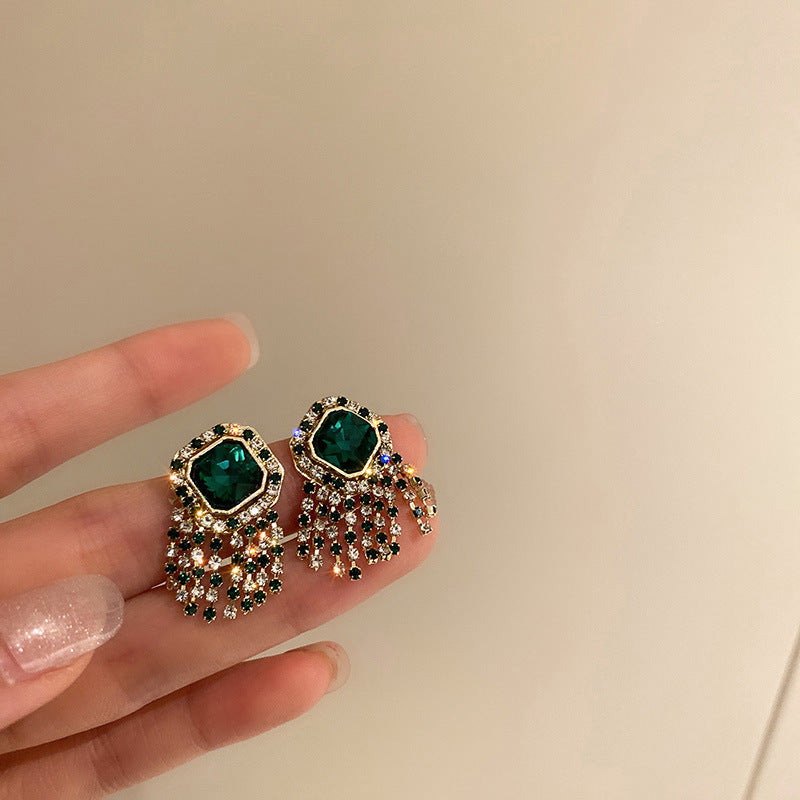 Orecchini Vintage in Resina con Forma a Diamante Geometrico, Corpo in Lega e Finitura Placcata Oro, Perni in Acciaio Inossidabile, Gioielli per Orecchie da Donna Minimalisti di Lusso