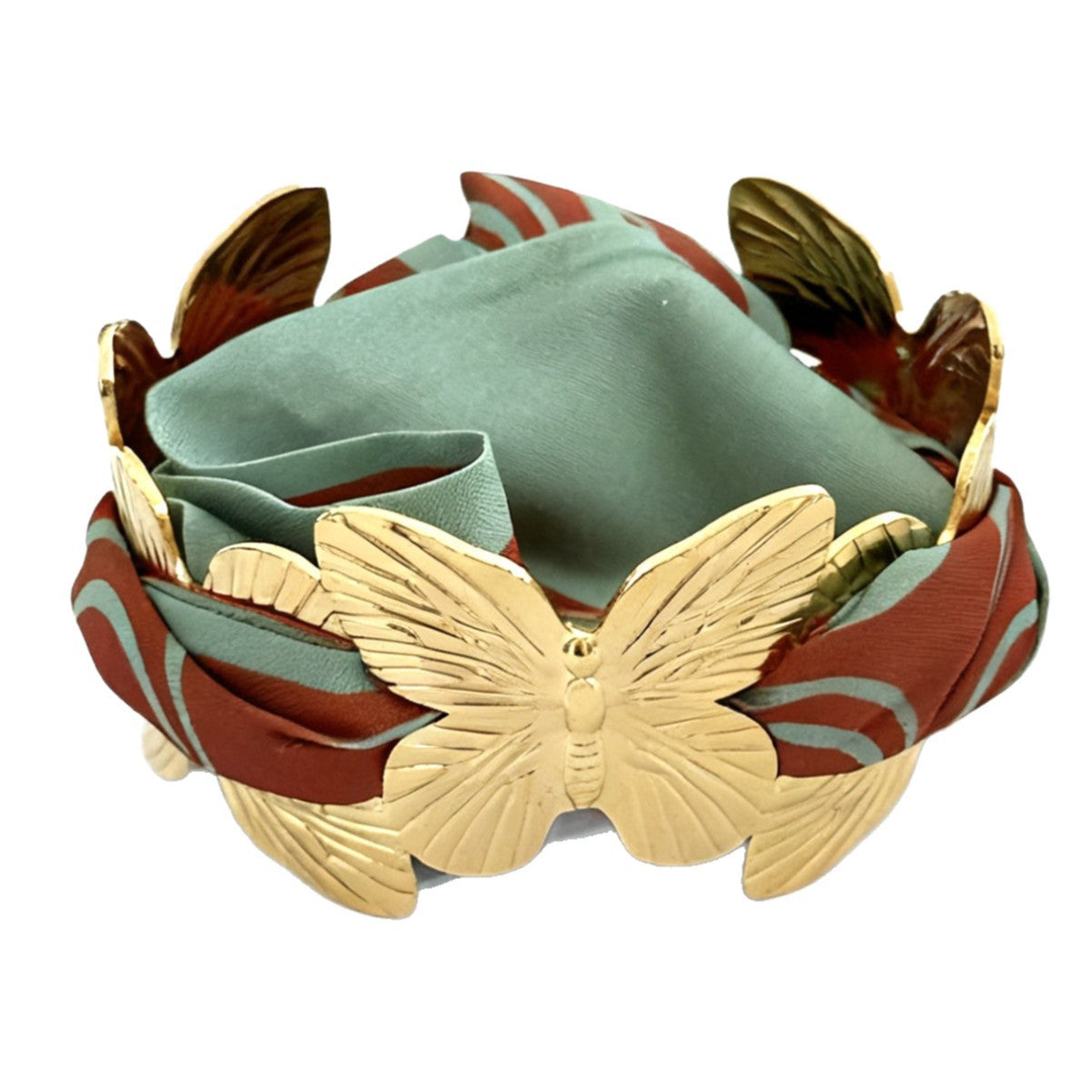 Bohemian Stainless Steel Plated Butterfly Open Cuff Bracelet for Women