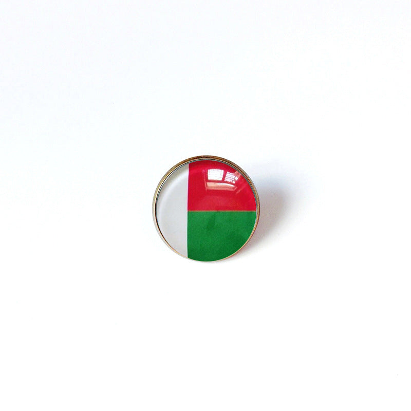 Pin de Solapa de Aleación Esmaltado Personalizado con Diseño de Bandera del Mundo para Hombres y Mujeres