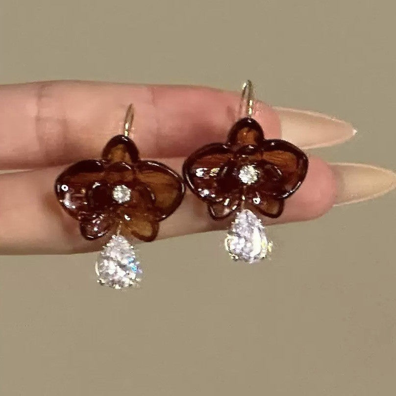 Orecchini a perno geometrici minimalisti in lega con placcatura in rodio da donna, gioielli per orecchie artistici di ispirazione vintage con perni in argento sterling 925