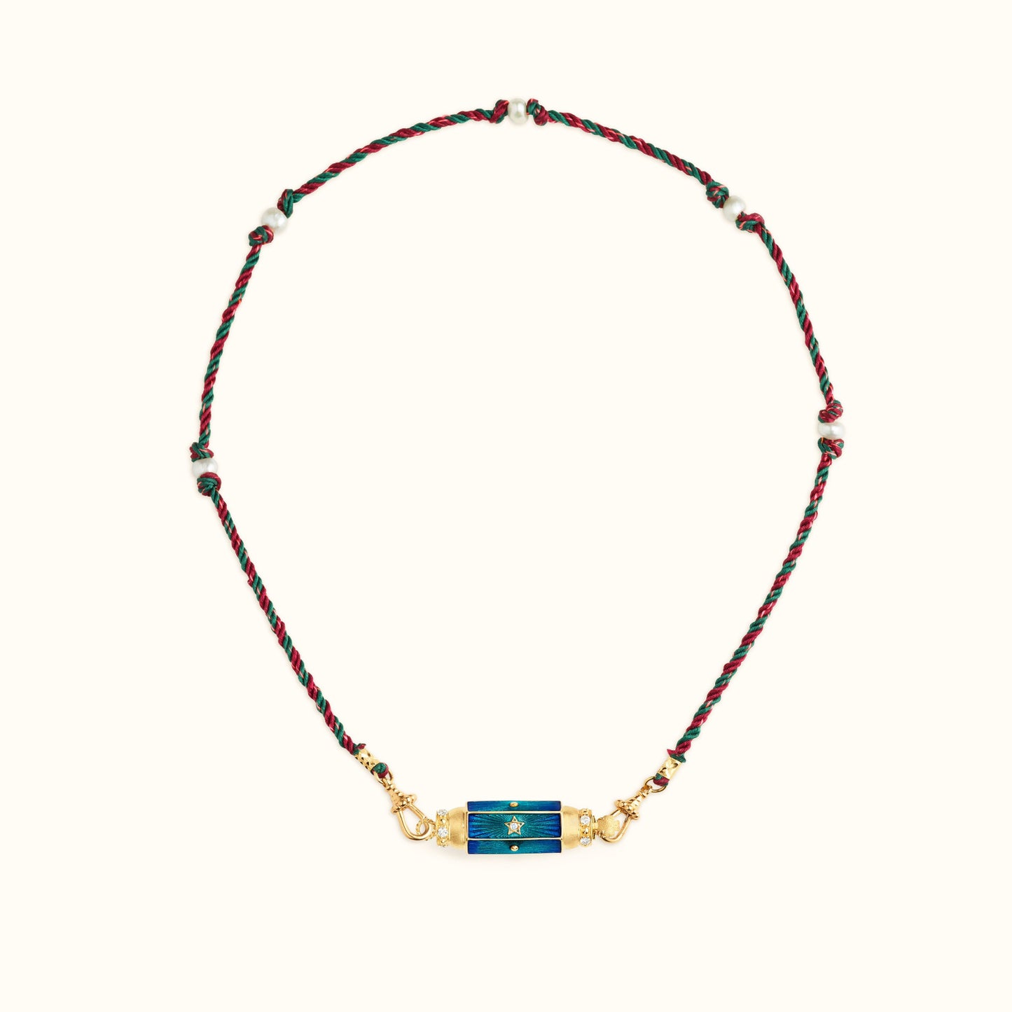 Collar Colgante de Tarot con Ojo y Estrella Geométrica Bohemio para Hombre en Cobre con Baño de Oro