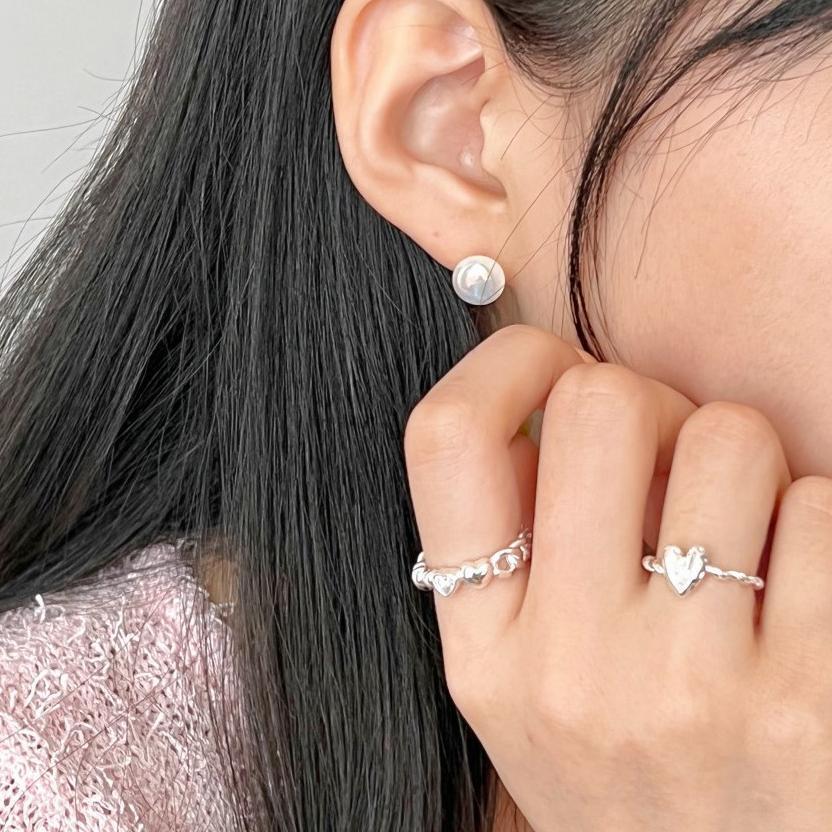 Orecchini a perno con cielo stellato minimalista in argento sterling 925 con finitura lucida
