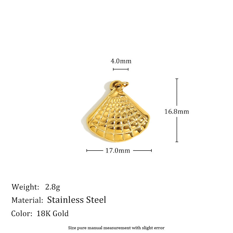 18K Gold Plated Stainless Steel Heart Charm Bar for Women
