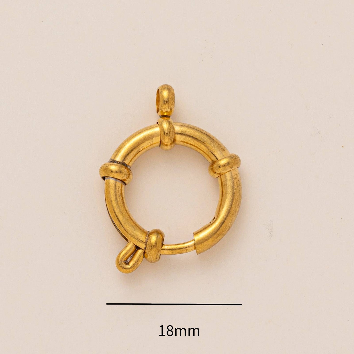 Vintage 18K Gold Plated Stainless Steel Abstract Pendant Charm Bar for Women