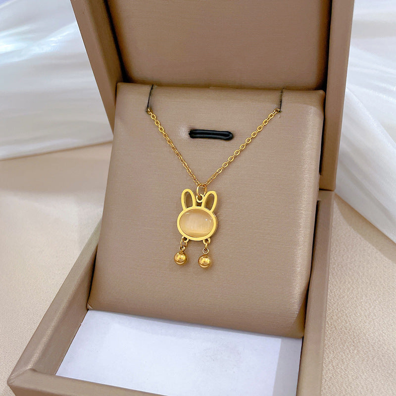 Collana in acciaio al titanio geometrica minimalista per unisex con catena irregolare