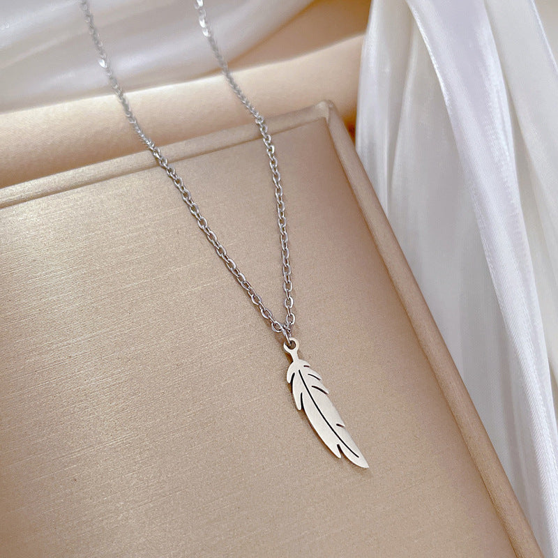 Minimalist Titanium Steel Geometric Pendant Necklace for Women and Men with Gold Plated Finish Locket Chain