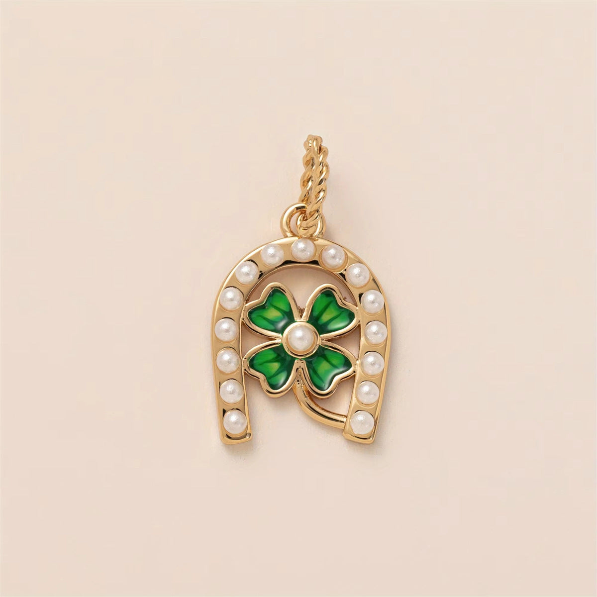 Minimalist Floral Pattern Brass PVD Plated Charm Bar