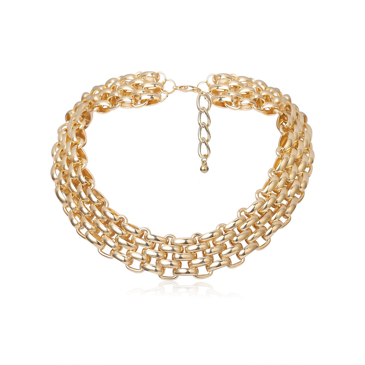 Vintage Minimalist Curb Chain Necklace Women Alloy Stainless Steel Choker