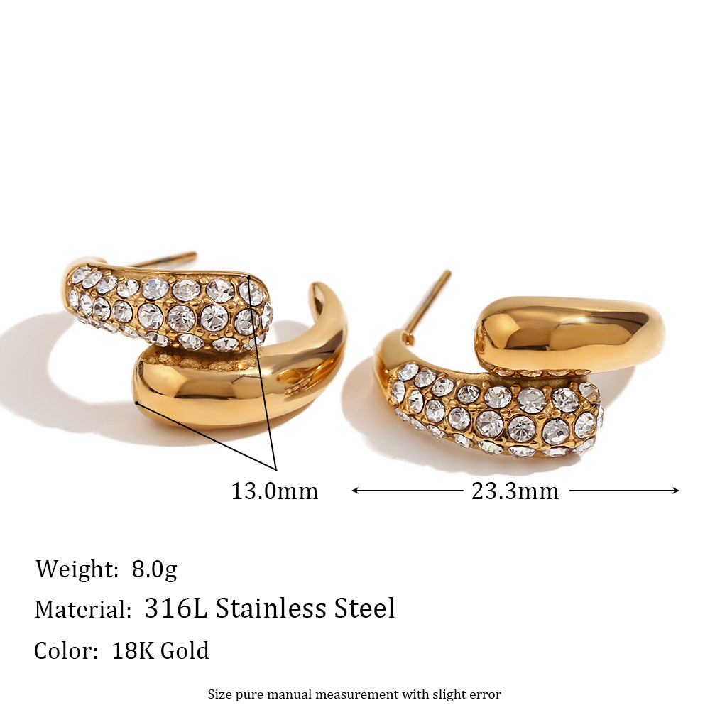 Pendientes de acero inoxidable con forma de margarita vintage, chapados en oro de 18 quilates y con detalles de perlas para mujer